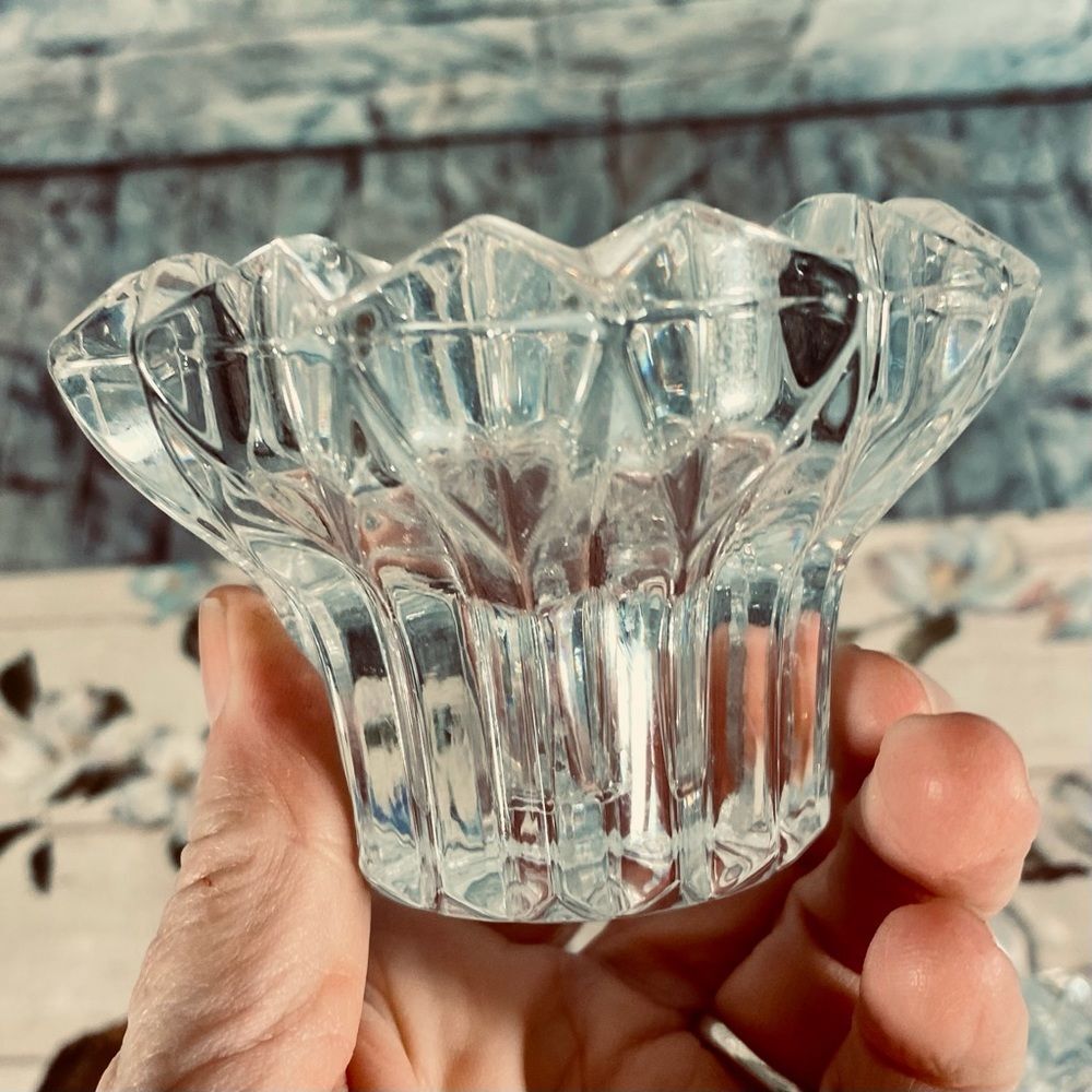 Vtg Crystal Candle Holders Set of 2 Home Accents Holiday Decor Holiday Decor
